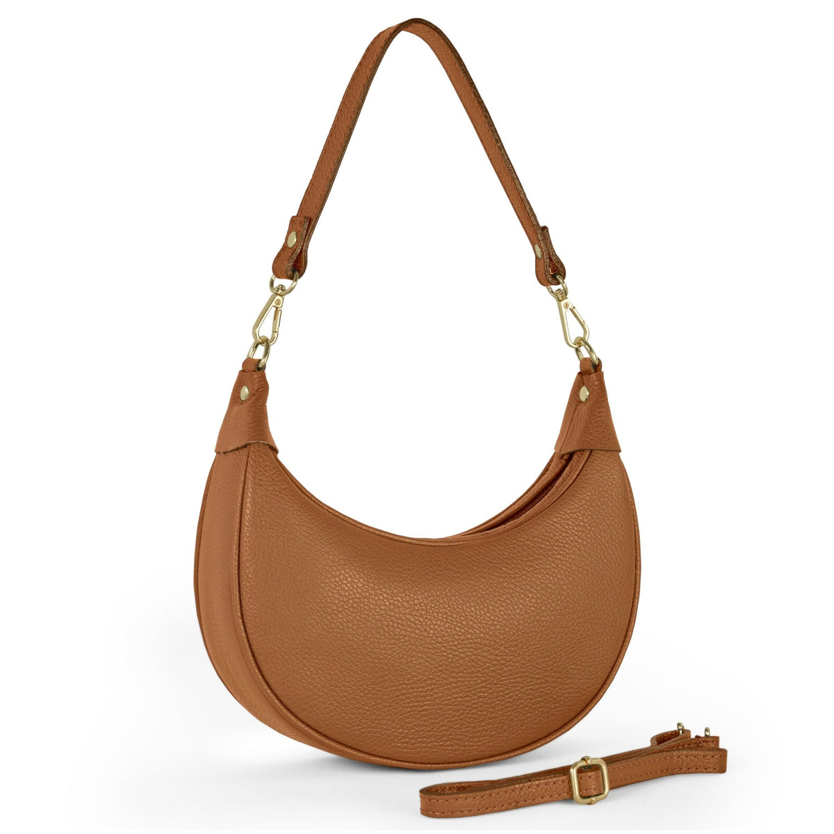 Verona Italian Full-Grain Leather Shoulder Bag - Robbi & Angel
