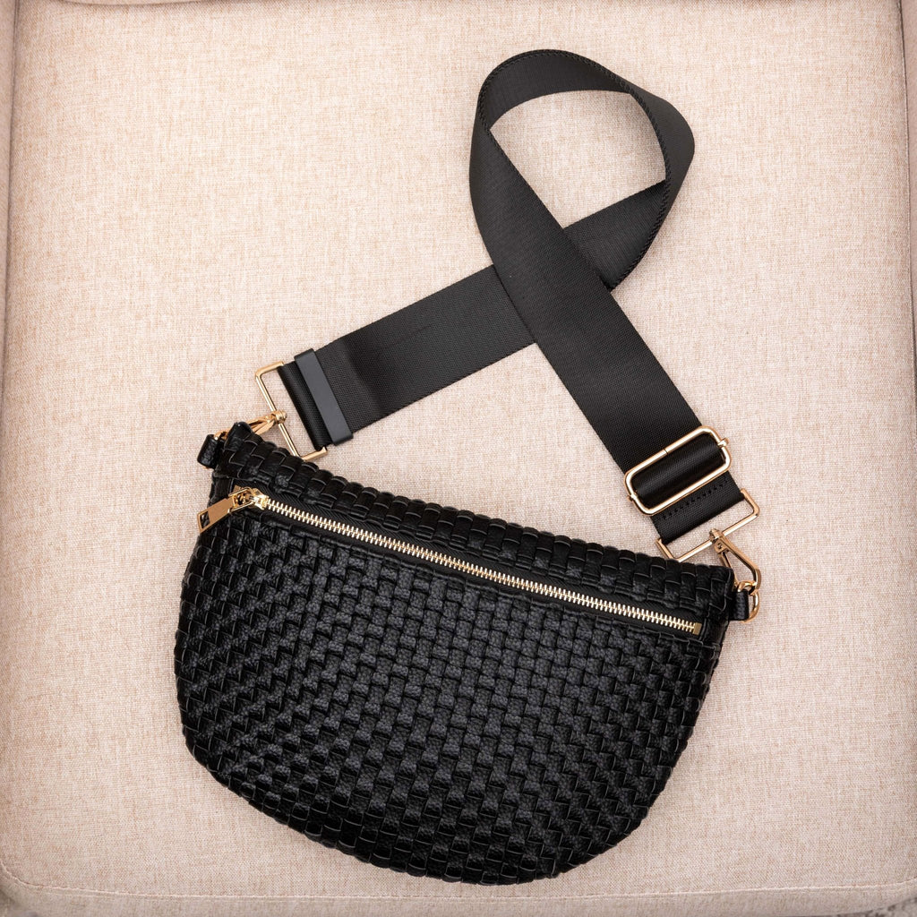 Vivienne Solid Woven Crossbody Sling Bag - Robbi & Angel