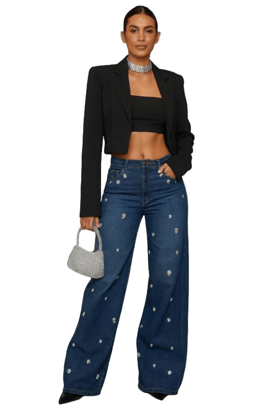 Wide Leg Jewel Jeans - Robbi & Angel