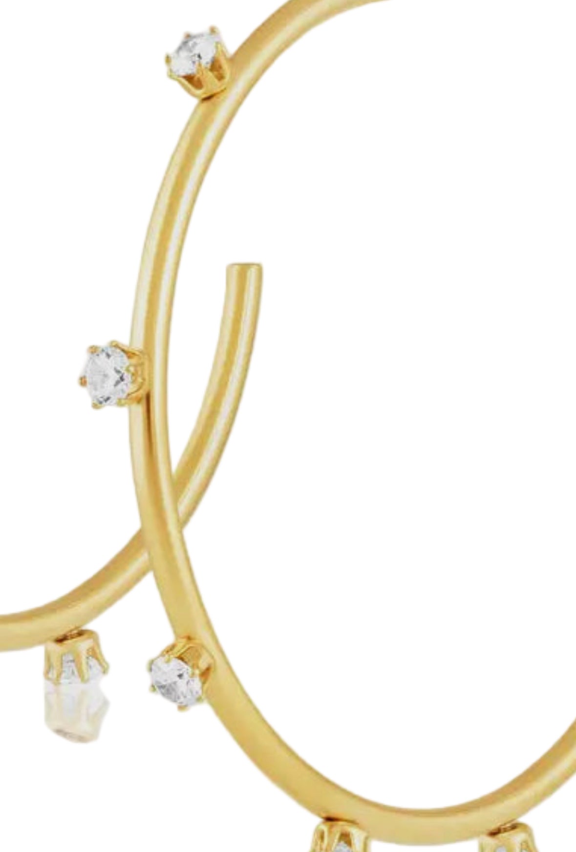 Zara CZ Crystal Gold Hoop Earrings - Robbi & Angel
