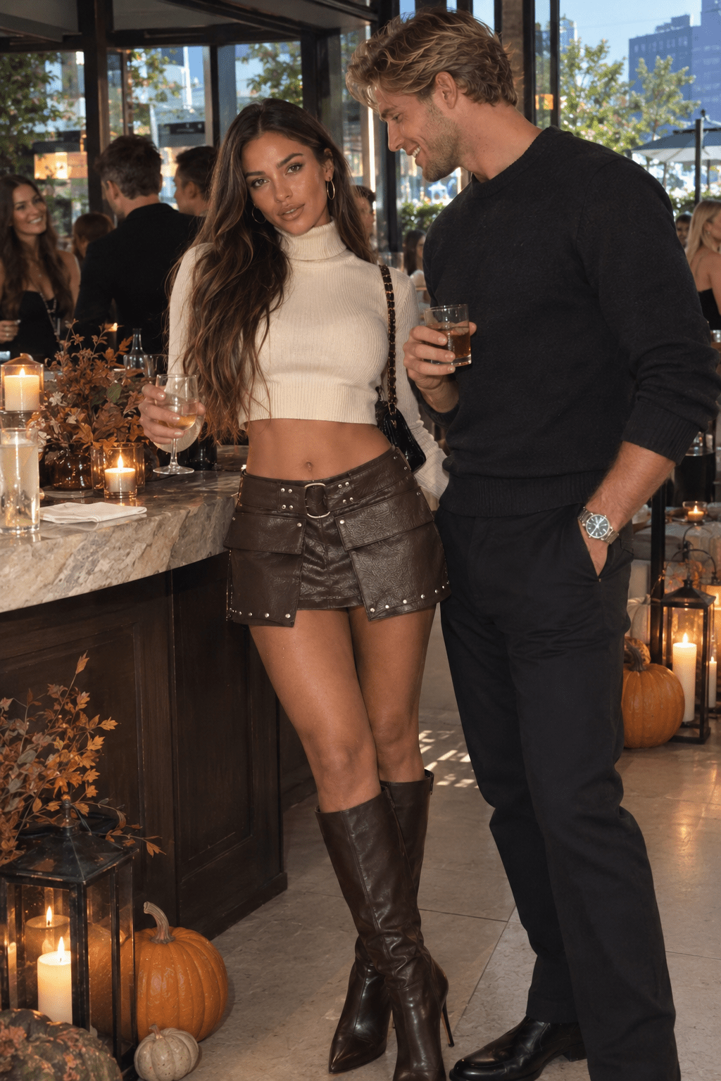 Zariah Silver Studded Mini Skort - Robbi & Angel