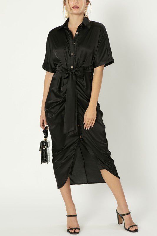 Satin wrap dress - Robbi & Angel