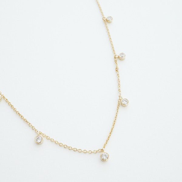 Crystal Bezel Stardust Necklace - Robbi & Angel