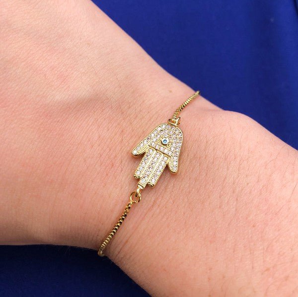 Serenity Hamsa Hand Slide Bracelet - Robbi & Angel