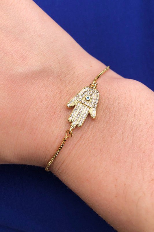 Serenity Hamsa Hand Slide Bracelet - Robbi & Angel