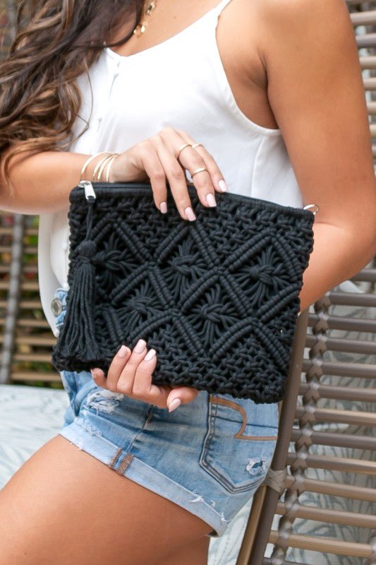 Macrame Tassel Clutch - Robbi & Angel