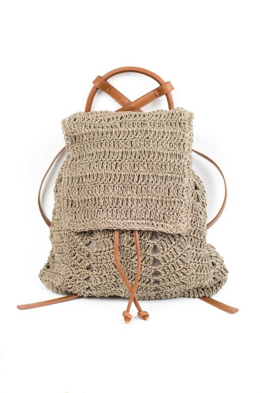 Woven Straw Backpack - Robbi & Angel