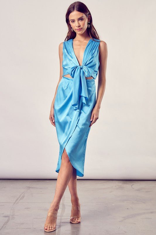 Front Slit Wrap Dress - Robbi & Angel