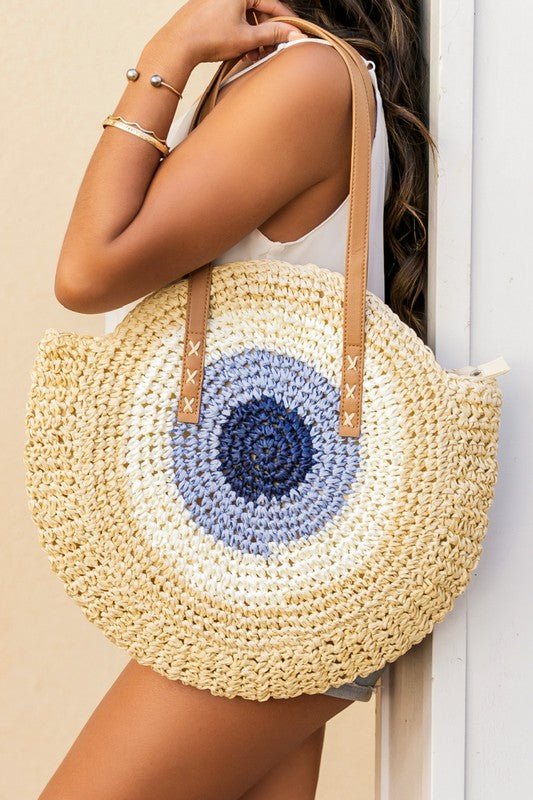 Straw Circle Tote - Robbi & Angel