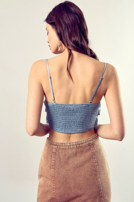 Front Tie-Up Cami Crop Top - Robbi & Angel