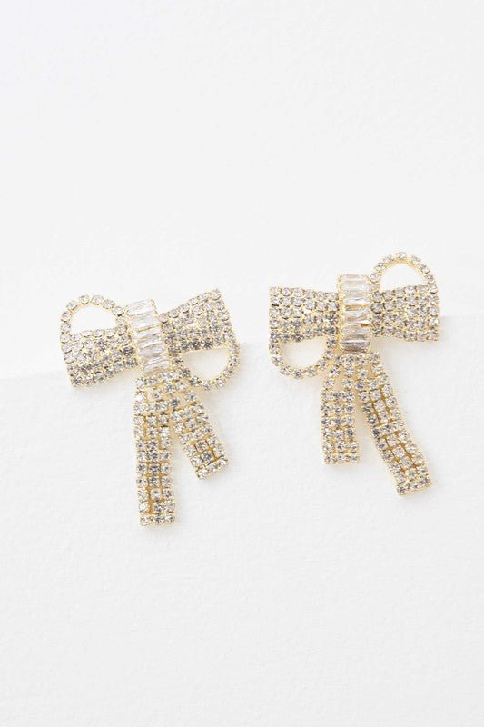 Crystal Bow Earrings - Robbi & Angel