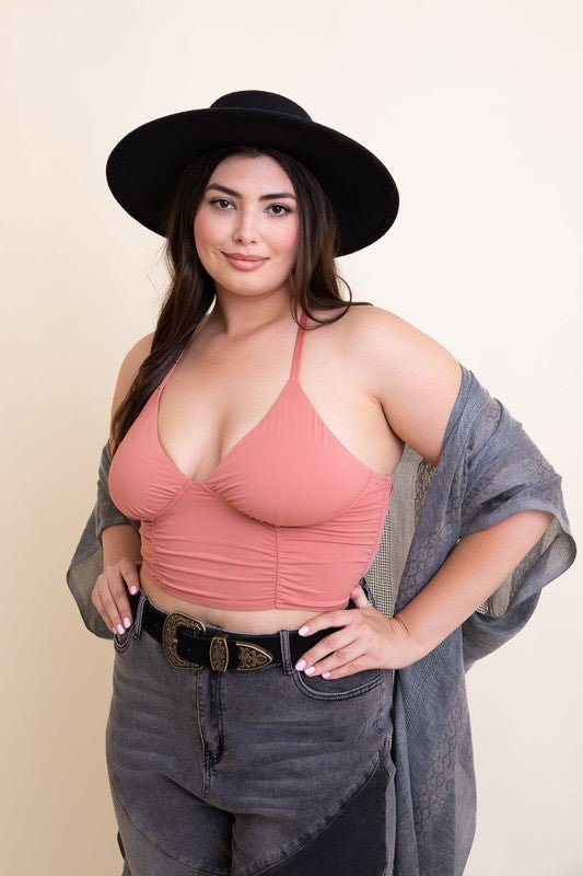 Plus Size Ruched Bralette - Robbi & Angel