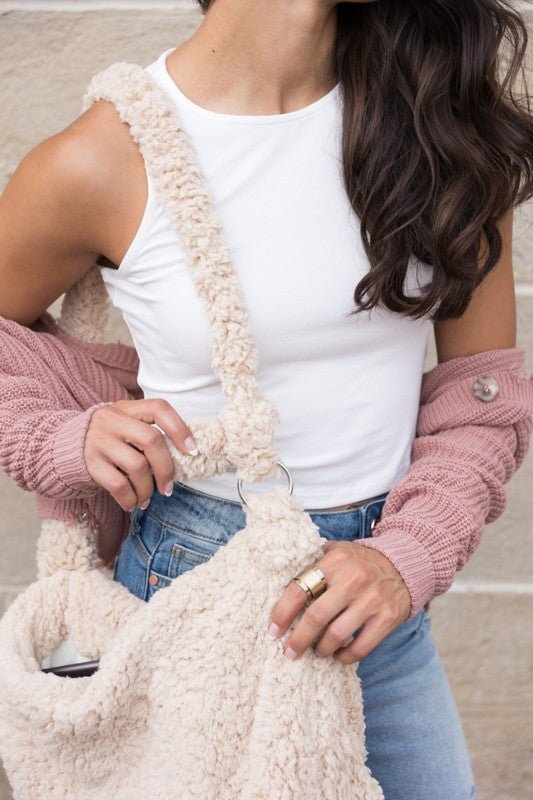 Boucle Sherpa Messenger Bag - Robbi & Angel