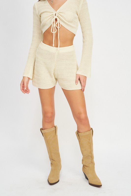 HIGH WAISTED CROCHET SHORTS - Robbi & Angel