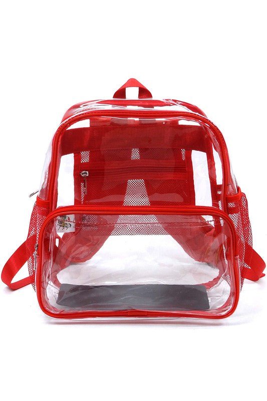 See Thru Clear Bag Backpack School Bag - Robbi & Angel