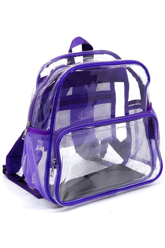 See Thru Clear Bag Backpack School Bag - Robbi & Angel