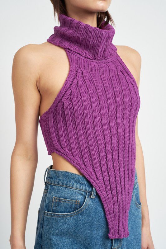 KNIT TURTLE NECK TOP - Robbi & Angel