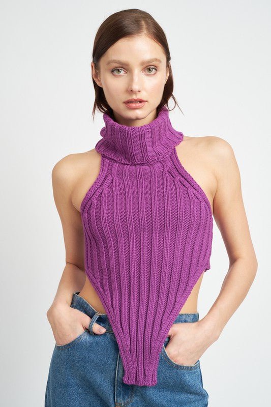 KNIT TURTLE NECK TOP - Robbi & Angel