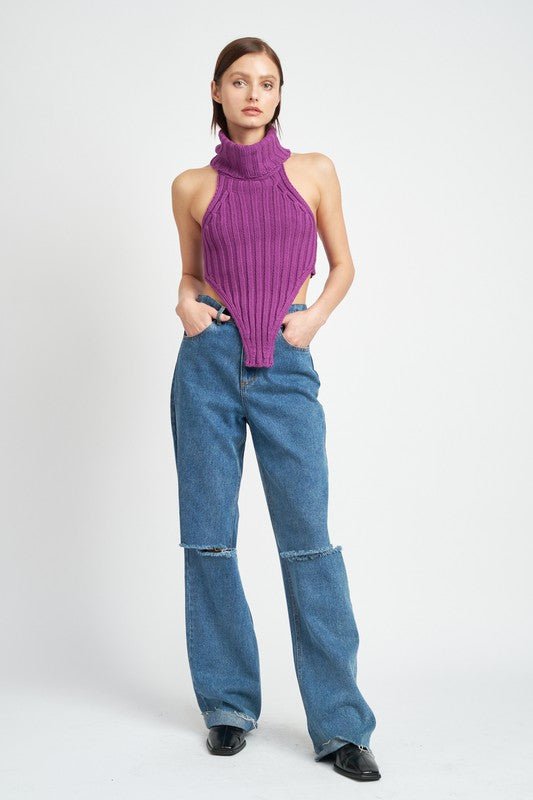 KNIT TURTLE NECK TOP - Robbi & Angel