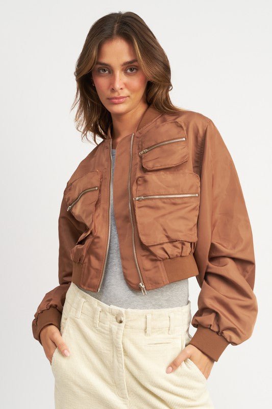 CROPPED BOMBER JACKET - Robbi & Angel