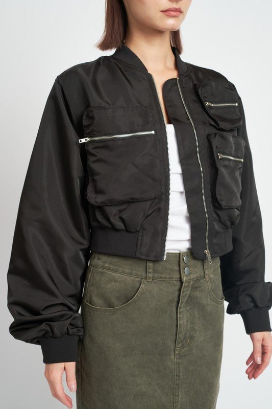 CROPPED BOMBER JACKET - Robbi & Angel