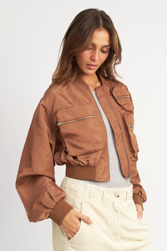 CROPPED BOMBER JACKET - Robbi & Angel