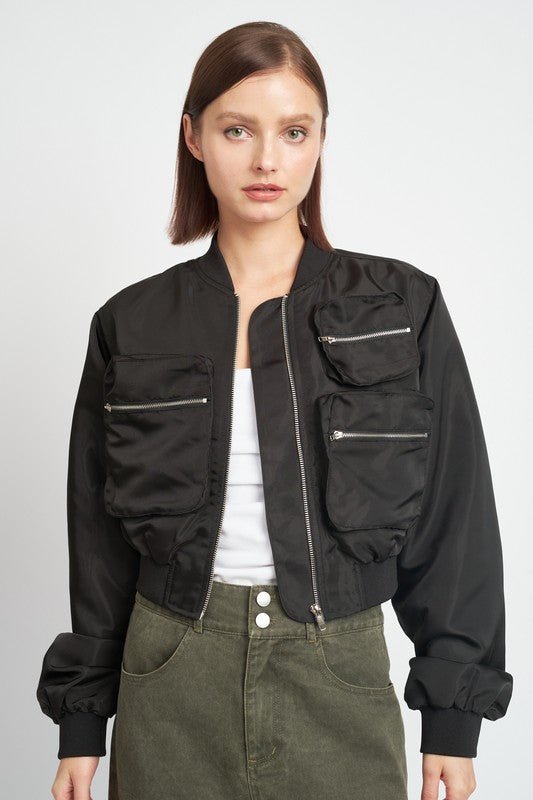 CROPPED BOMBER JACKET - Robbi & Angel