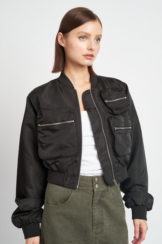 CROPPED BOMBER JACKET - Robbi & Angel