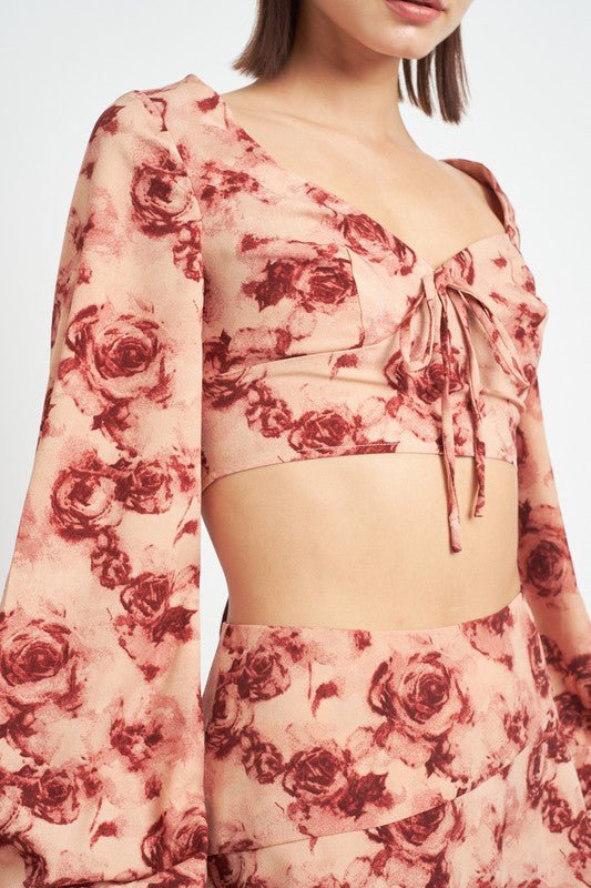 LONG SLEEVE SWEETHEART CROPPED TOP - Robbi & Angel