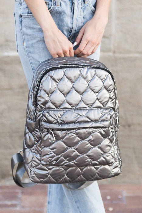 Jade Metallic Puffer Backpack - Robbi & Angel