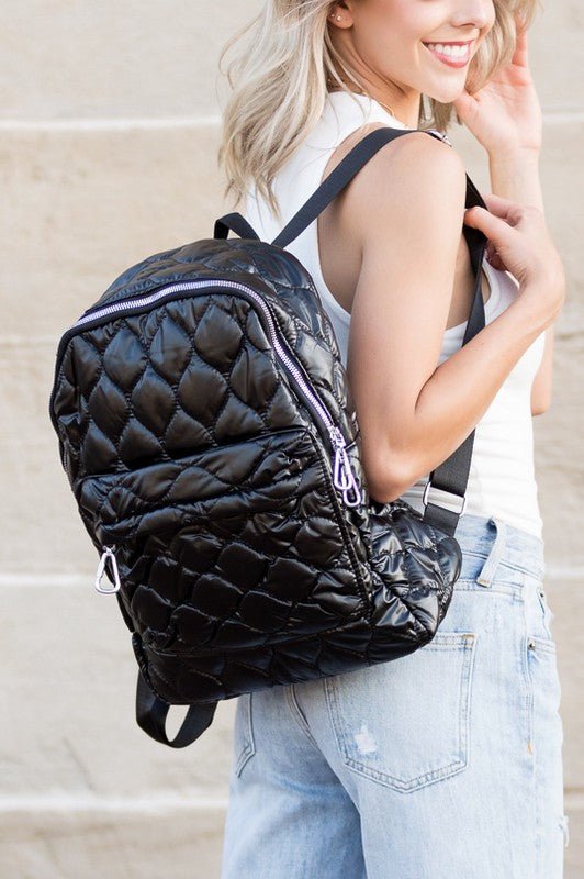 Jade Metallic Puffer Backpack - Robbi & Angel