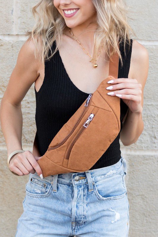 Amari Corduroy Sling / Belt Bag - Robbi & Angel