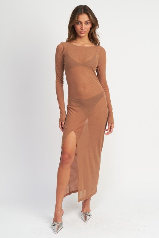 GLITTER MESH MAXI DRESS - Robbi & Angel