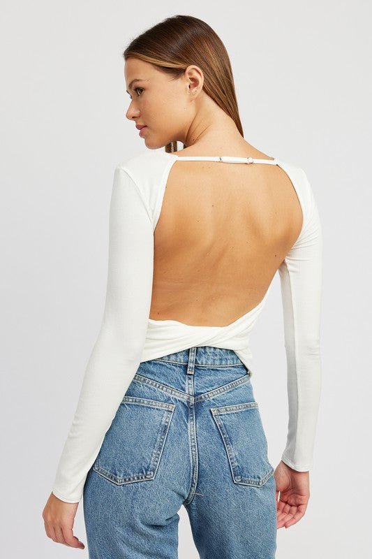 OPEN BACK TOP WITH TWIST DETAIL - Robbi & Angel