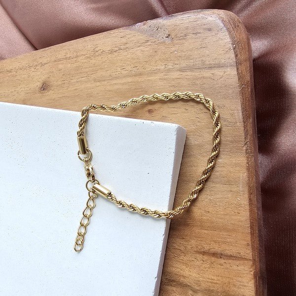 Luxe Gold Rope Bracelet - Robbi & Angel