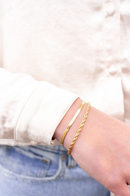 Luxe Gold Rope Bracelet - Robbi & Angel