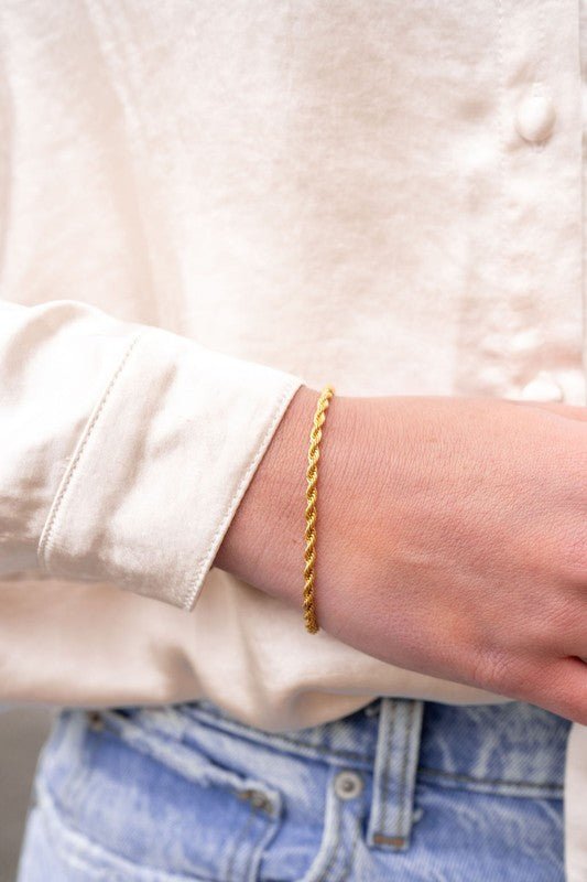 Luxe Gold Rope Bracelet - Robbi & Angel