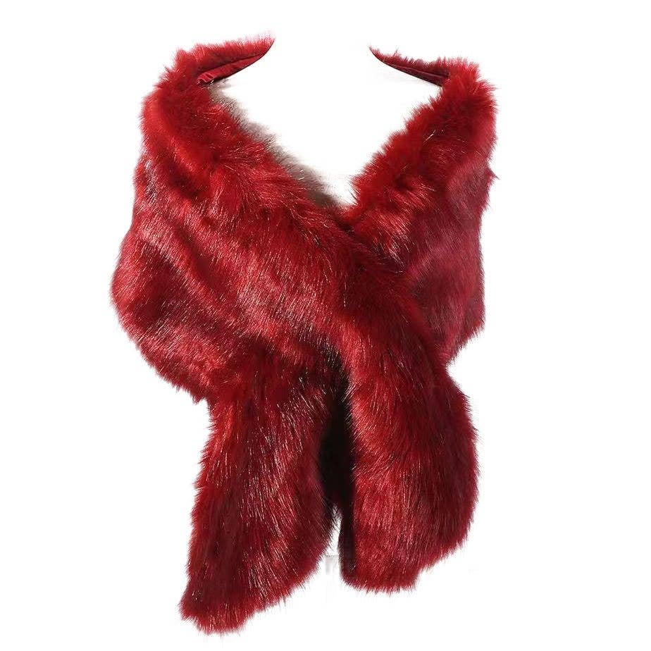 Over Size Faux Felt Fur Insert Shawl Wrap - Robbi & Angel