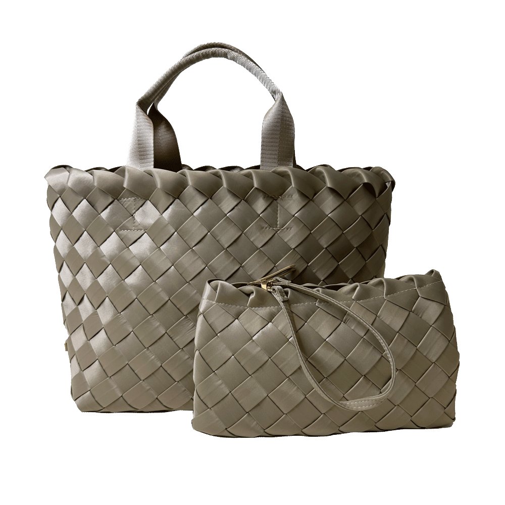 Layla Woven Satin Tote - Robbi & Angel