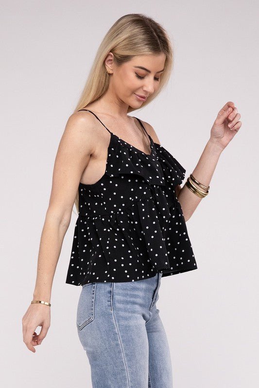 Dot Print Casual Tank Top - Robbi & Angel