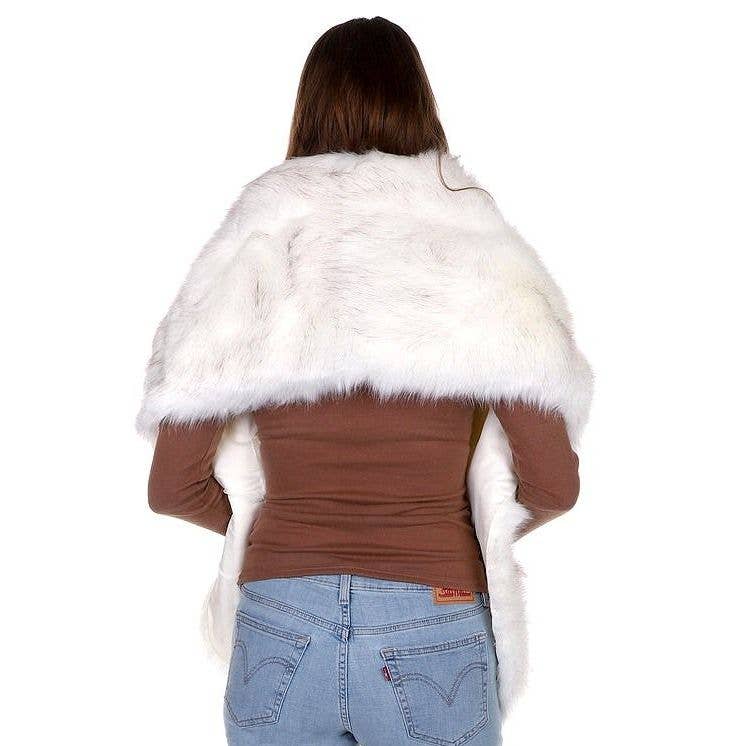 Over Size Faux Felt Fur Insert Shawl Wrap - Robbi & Angel