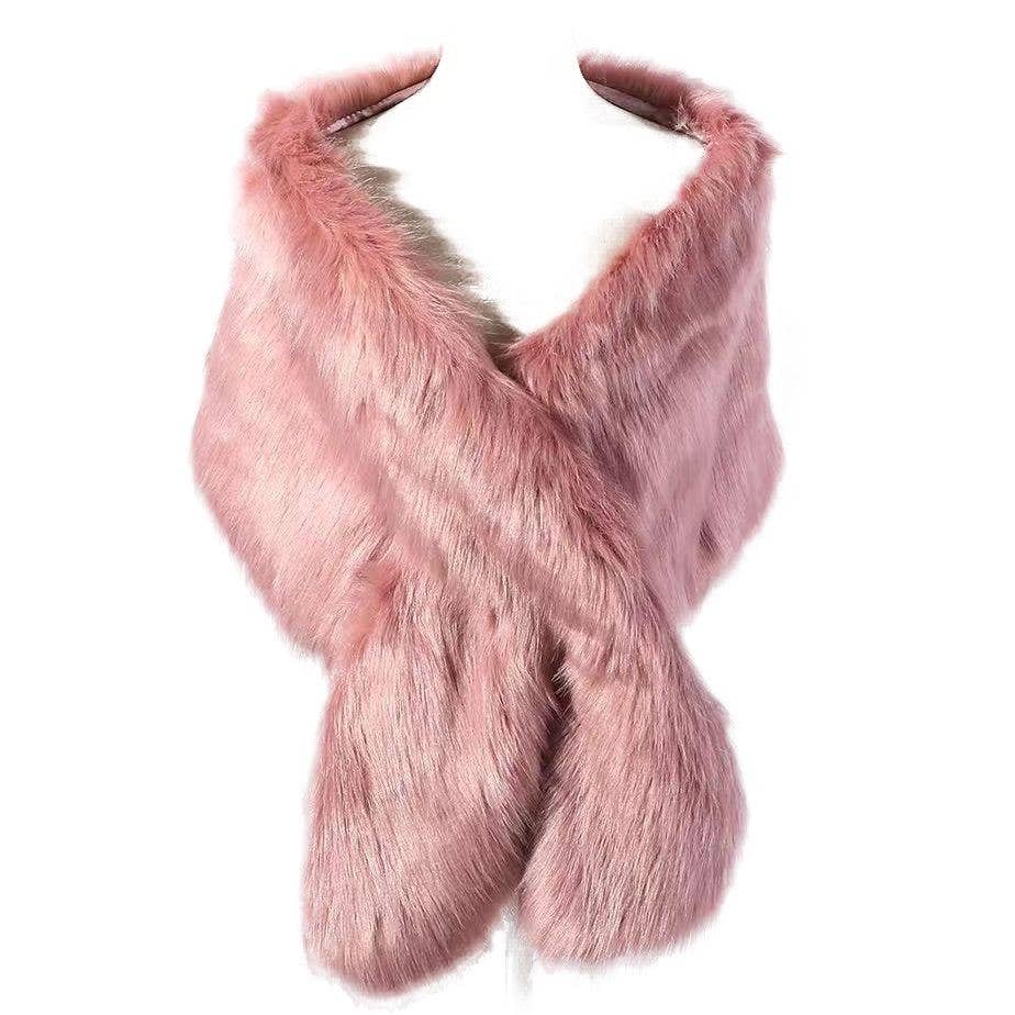 Over Size Faux Felt Fur Insert Shawl Wrap - Robbi & Angel