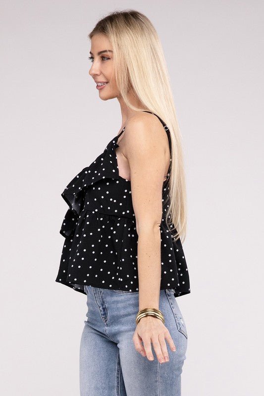 Dot Print Casual Tank Top - Robbi & Angel