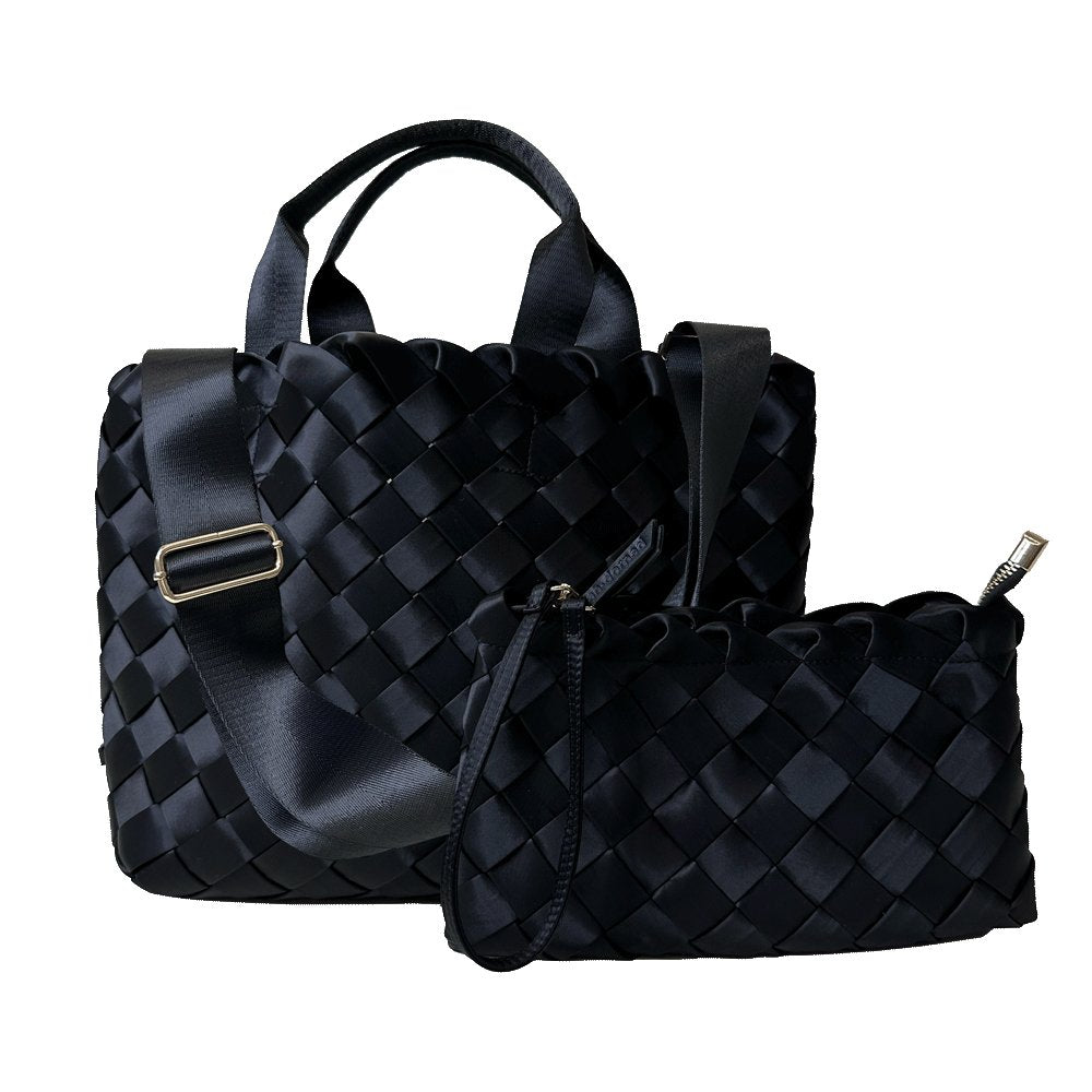 Layla Woven Satin Tote - Robbi & Angel