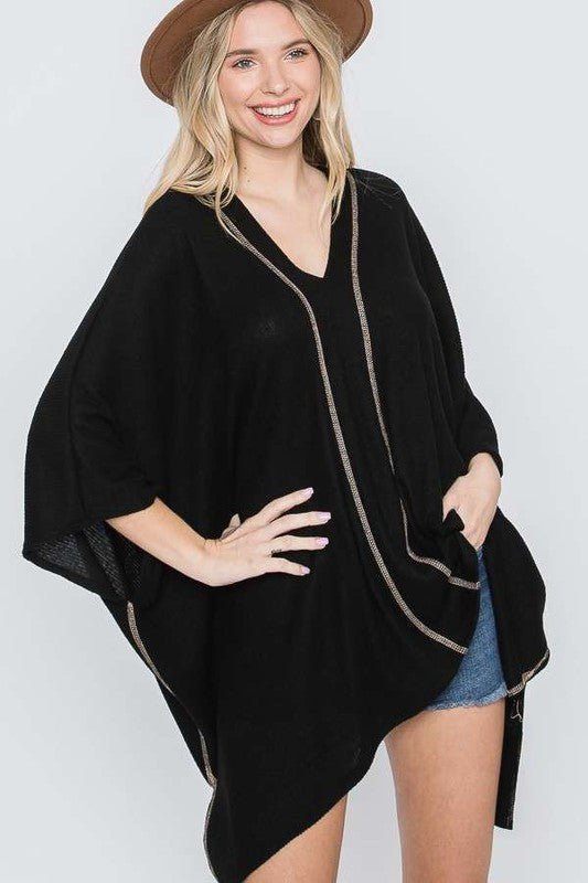 VNECK PONCHO TOP - Robbi & Angel