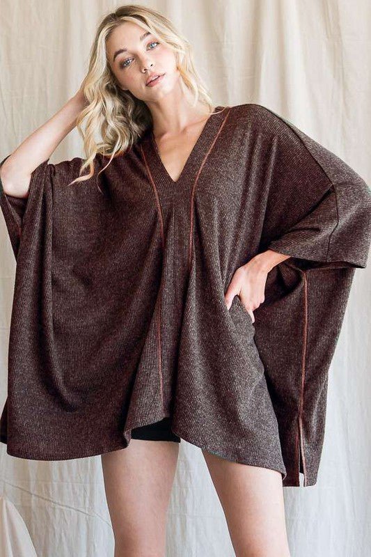 VNECK PONCHO TOP - Robbi & Angel