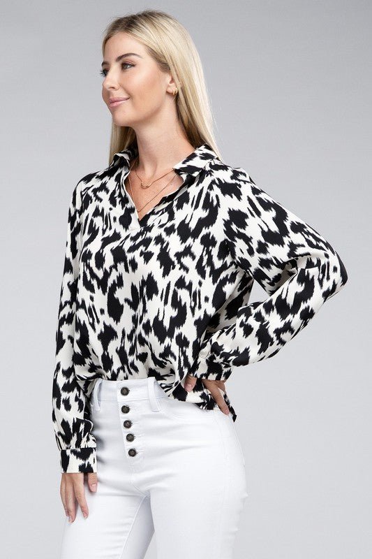 Allover print Collared Shirt - Robbi & Angel