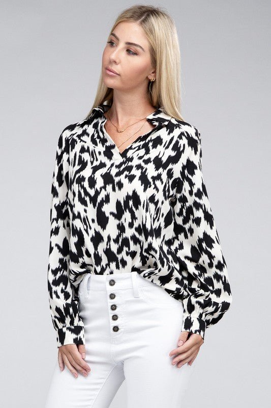 Allover print Collared Shirt - Robbi & Angel