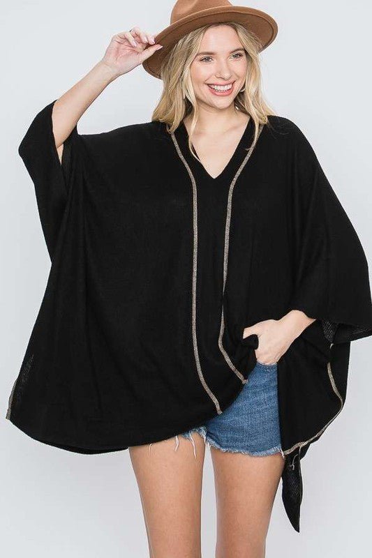 VNECK PONCHO TOP - Robbi & Angel