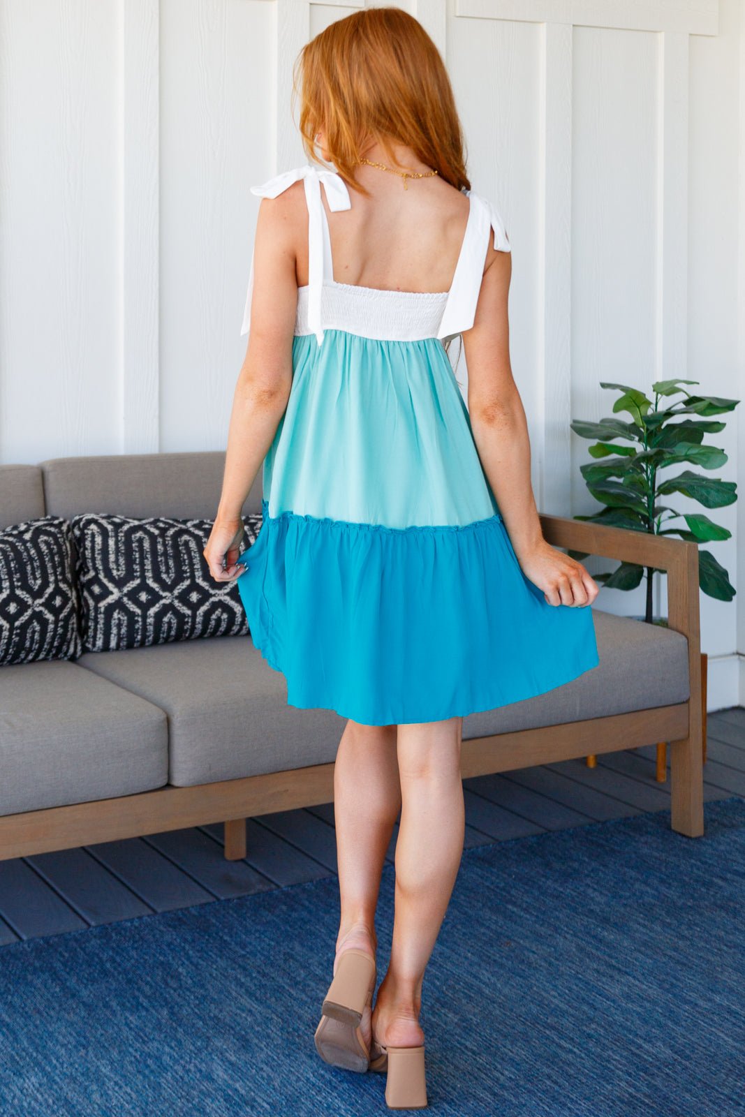 Blue Skies Tiered Dress - Robbi & Angel